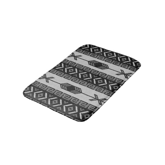 Black And White Aztec Pattern Southwest Tribal Bath Mat Zazzle.co.uk