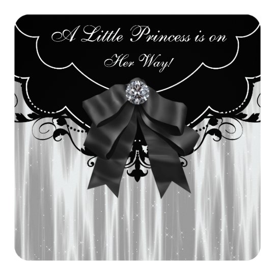Black and White Baby Shower Card