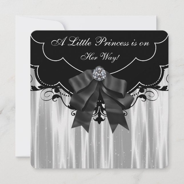 Black and White Baby Shower Invitation (Front)