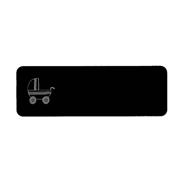 Black and White Baby Stroller. (Front)