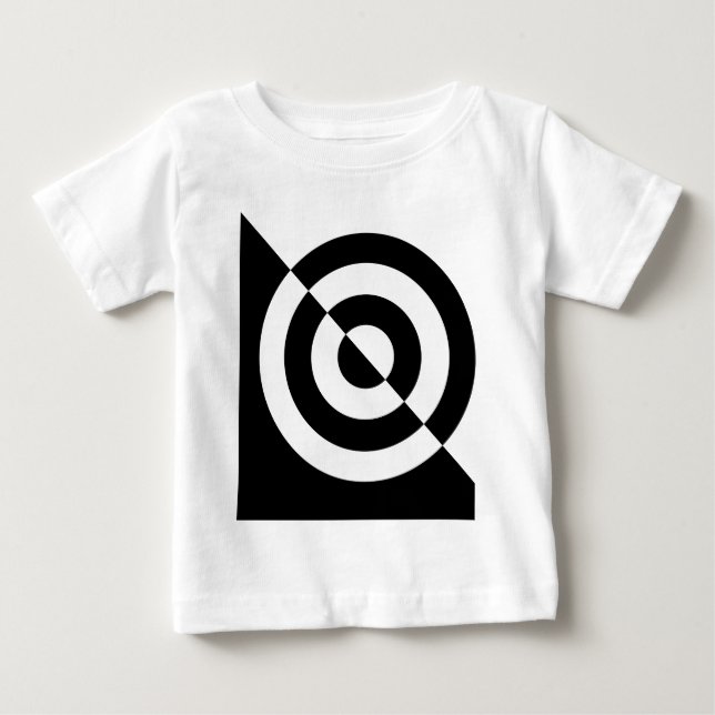 Black and white baby's visual stimulation tee (Front)