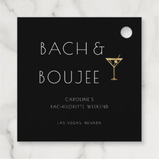 Black and White Bach and Boujee Bachelorette Party Favour Tags
