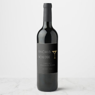 Black and White Bach and Boujee Bachelorette Party Wine Label