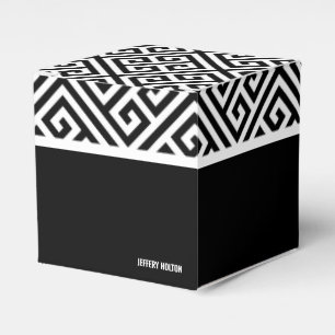 Black and white bachelor party gift favour box
