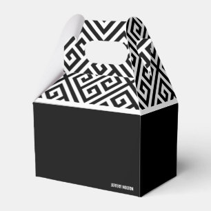 Black and white bachelor party gift favour box