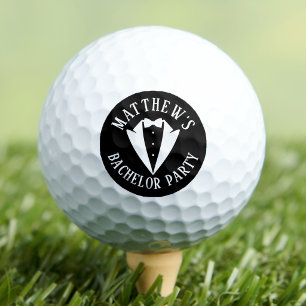 Black And White Bachelor Party Golf Balls