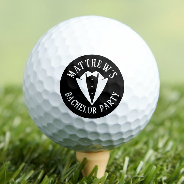 Black And White Bachelor Party Golf Balls (Black And White Bachelor Party Golf Balls)