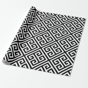 Black and white bachelor wrapping paper
