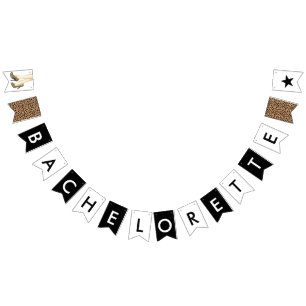 Black and white BACHELORETTE PARTY Bunting