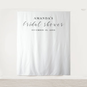 Black and white backdrop. Bridal shower background Tapestry