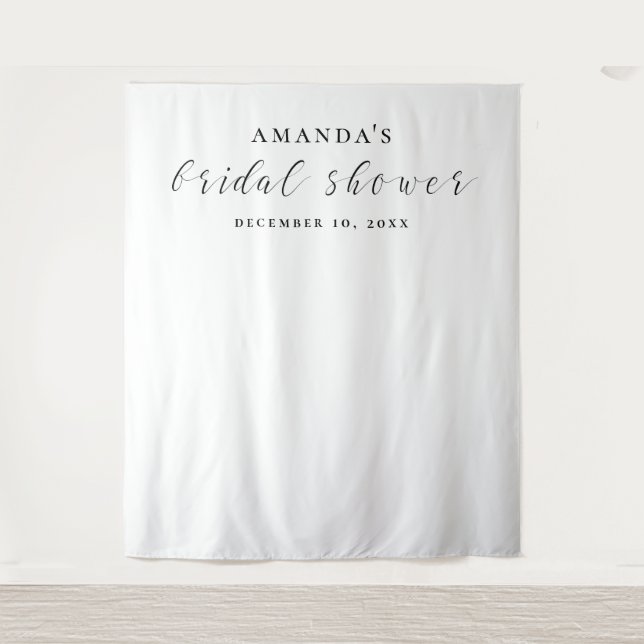 Black and white backdrop. Bridal shower background Tapestry (Front)