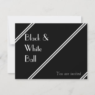 Black and White Ball Invitation
