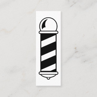 Black and White Barber Shop Pole Card
