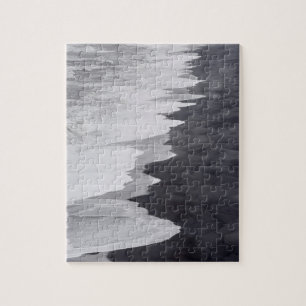 Black and white beach scenic jigsaw puzzle