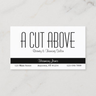 Black and White Beauty Salon Appointment Card