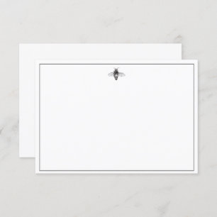 Black and White Bee Design Invitation