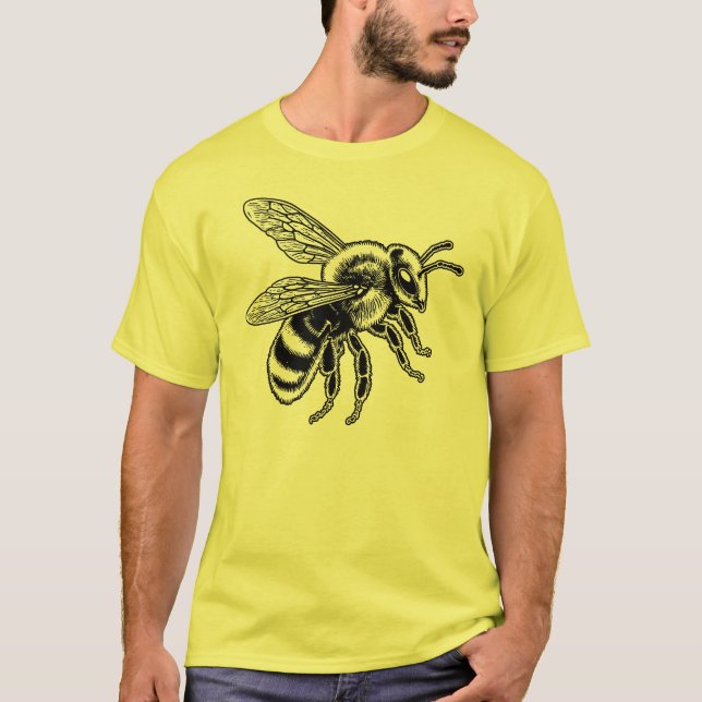 Black and White Bee T-Shirt (Front)