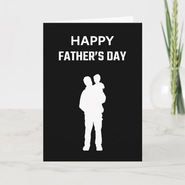 Black And White Best Dad Ever Happy Father's Day Card (Front)