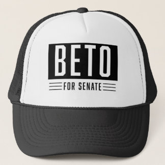 Black and White BETO for Senate Trucker Cap