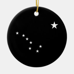 Black and White Big Dipper Ceramic Tree Decoration