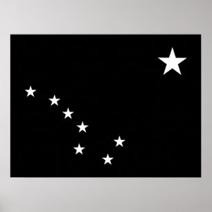 Black and White Big Dipper Poster
