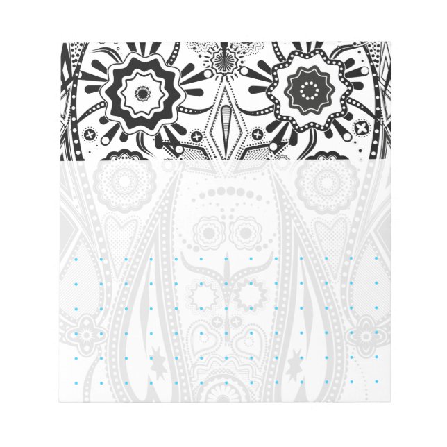 Black and White big dog Notepad (Front)