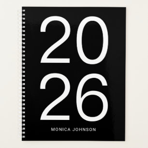 Black and White Big Year Numbers Planner