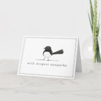 Black and White Bird - Simple Elegant Sympathy