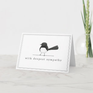 Black and White Bird - Simple Elegant Sympathy Card
