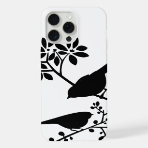 Black and White Birds iPhone 15 Pro Max Case