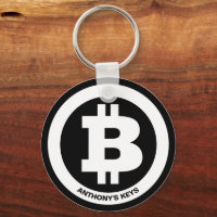 Black and White Bitcoin Symbol Custom Message