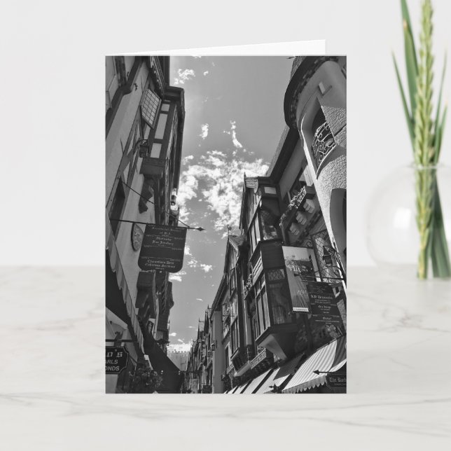 Black and white blank card (Front)