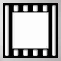 Black and White Blank Cinema Movie Frame Template