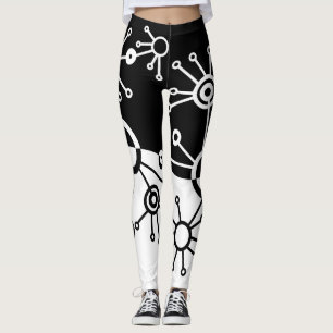Black and White Blips Leggings