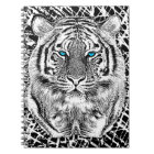 Black And White Blue Eyes Tiger Graphic