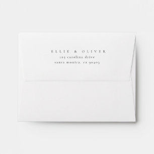 Black and White Boho Photo Wedding Modern Envelope