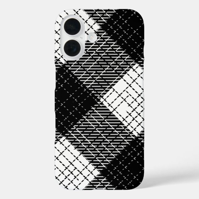 Black and White Bold Checkered Plaid Design  Case-Mate iPhone Case (Back)