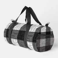 Black and White Bold Checkered Plaid Design
