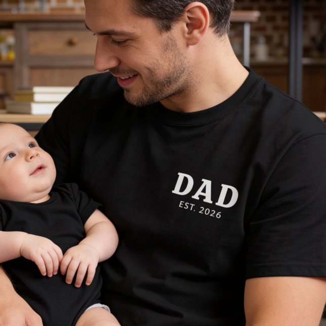 Black And White Bold Dad Established T-Shirt (Creator Uploaded)