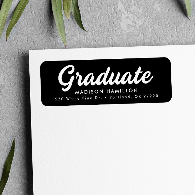 Black and White | Bold Script Graduation (Creator Uploaded)