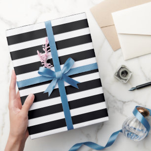 Black And White Bold Stripe Wrapping Paper