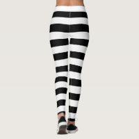 Black and white striped leggings best sale