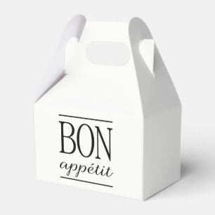 Black And White Bon Appetit  Favour Box