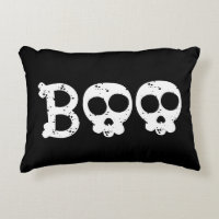 Black and White Bony Skull Boo