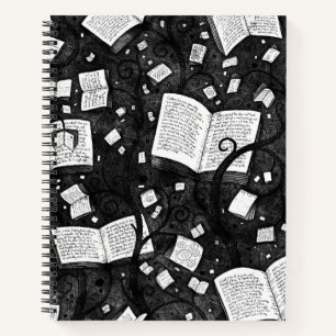 Black And White Books Background
