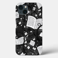 Black And White Books Background