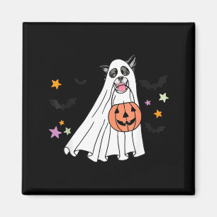 Black And White Border Collie Boo Dog Halloween Magnet