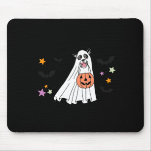 Black And White Border Collie Boo Dog Halloween Mouse Mat