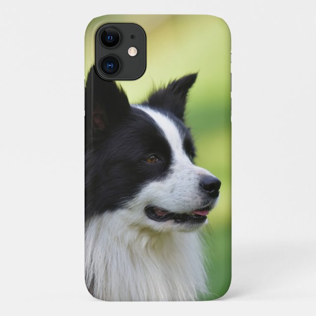 Black and White Border Collie Dog Case-Mate iPhone Case (Back)