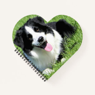 Black and White Border Collie Notebook